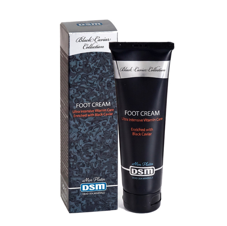 Увлажняющий крем для ног с витаминными капсулами Mon Platin Black Caviar